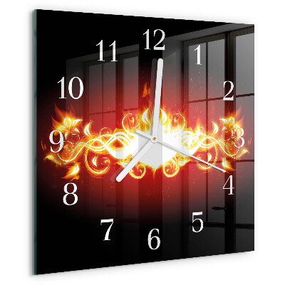 Orologio quadrato Fiamma di fuoco