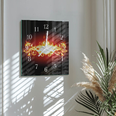 Orologio quadrato Fiamma di fuoco