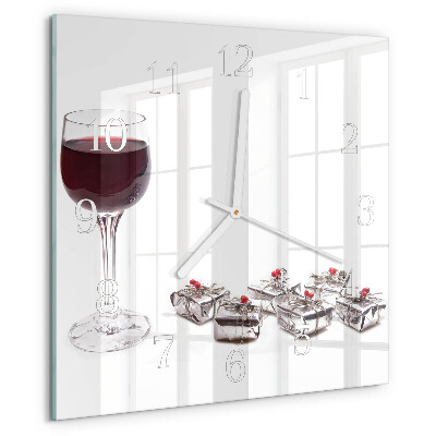 Orologio quadrato Bicchiere da vino