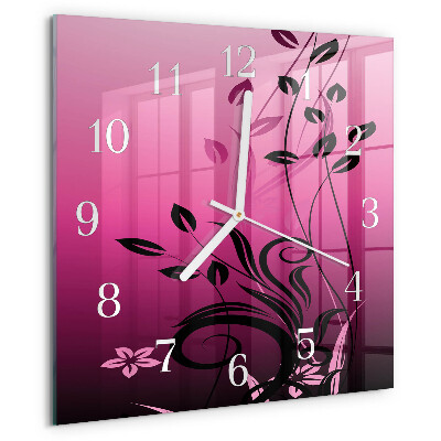 Orologio quadrato Arte floreale