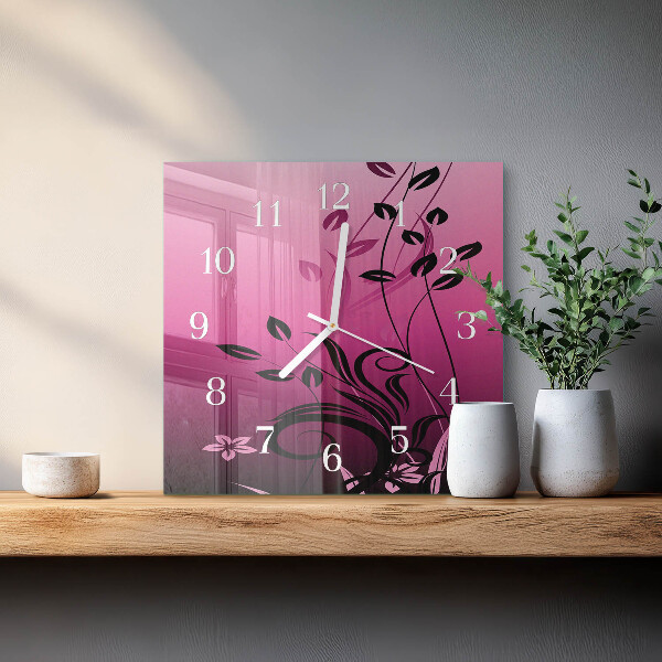 Orologio quadrato Arte floreale