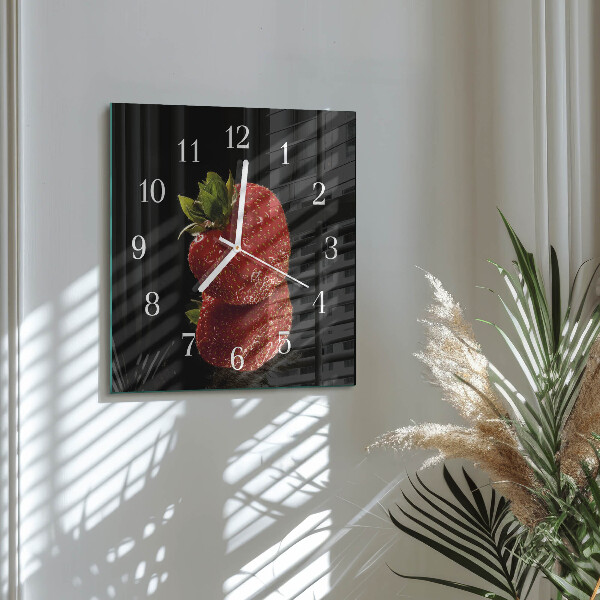 Orologio quadrato Fragola