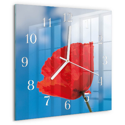 Orologio quadrato Papavero