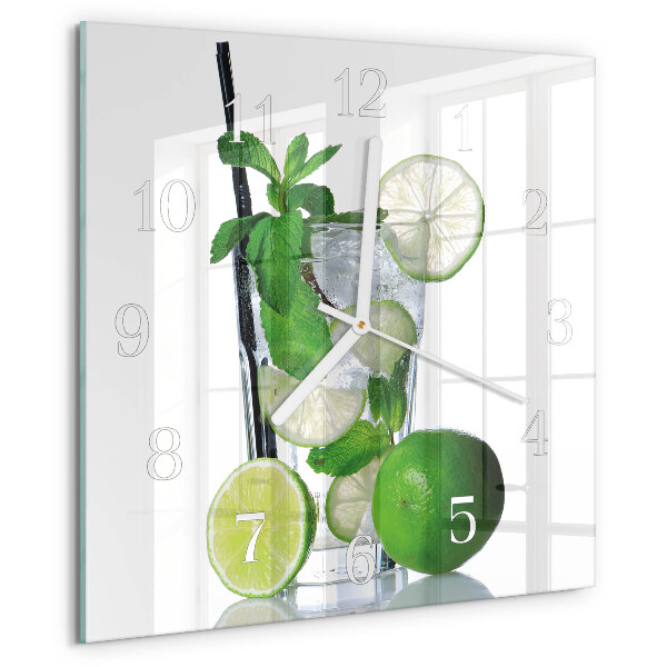 Orologio quadrato Lime e menta