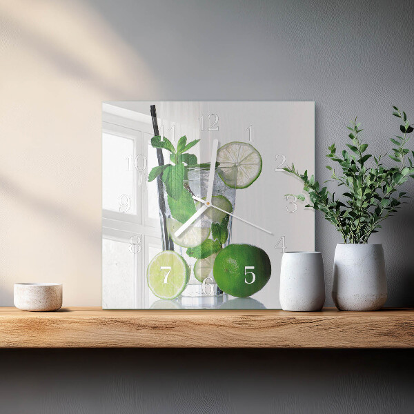 Orologio quadrato Lime e menta