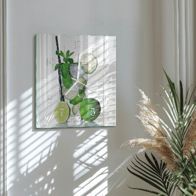 Orologio quadrato Lime e menta
