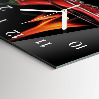 Orologio quadrato Fuoco di peperoncino