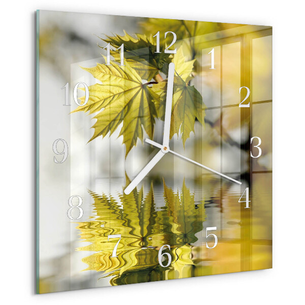 Orologio quadrato Foglia d'acero