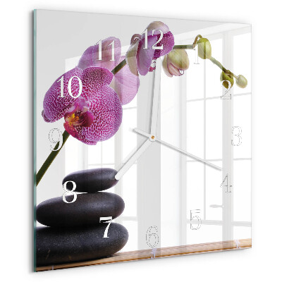 Orologio quadrato Orchidea
