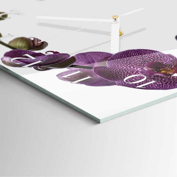 Orologio quadrato Orchidea