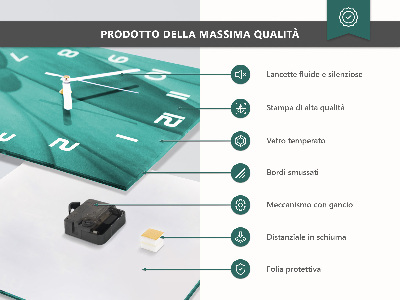 Orologio quadrato Orchidea