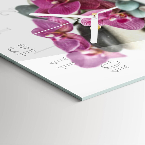 Orologio quadrato Orchidee