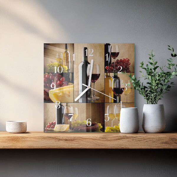 Orologio quadrato Bottiglia di vino