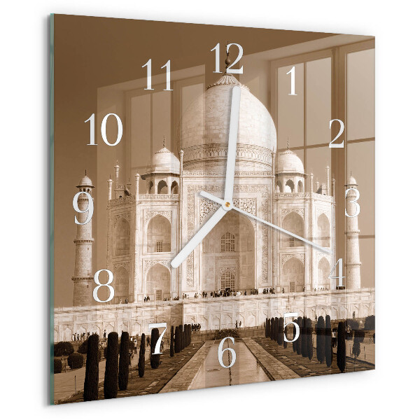 Orologio quadrato Taj Mahal Seppia