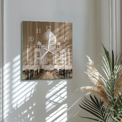 Orologio quadrato Taj Mahal Seppia