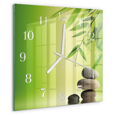 Orologio quadrato Pietre di bambù