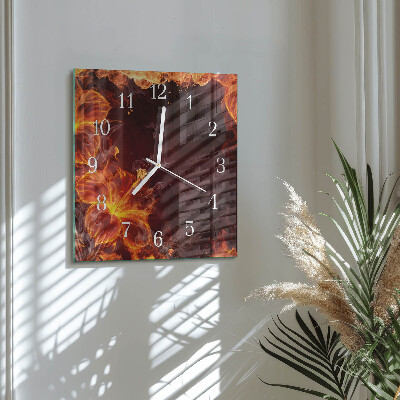 Orologio quadrato Fiori di fuoco