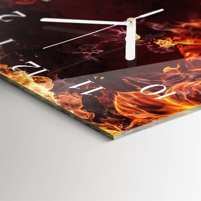 Orologio quadrato Fiori di fuoco