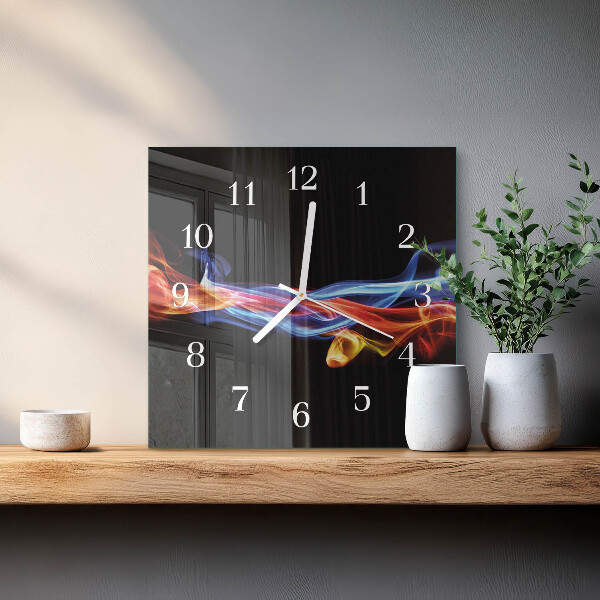 Orologio quadrato Fumo astratto
