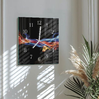 Orologio quadrato Fumo astratto