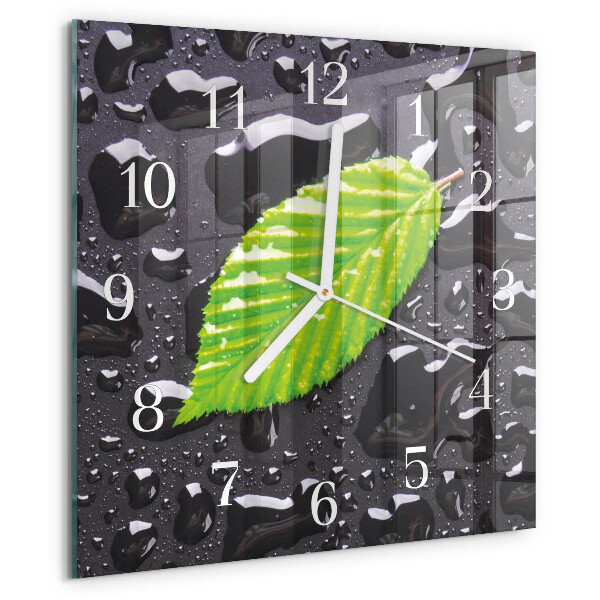 Orologio quadrato Foglio