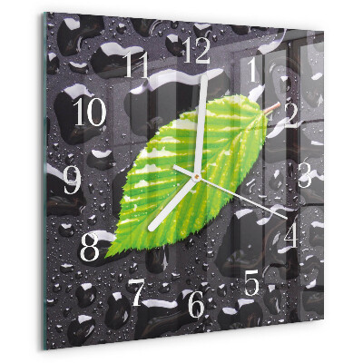 Orologio quadrato Foglio