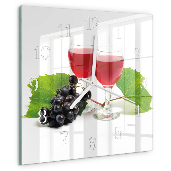 Orologio quadrato Uva per il vino