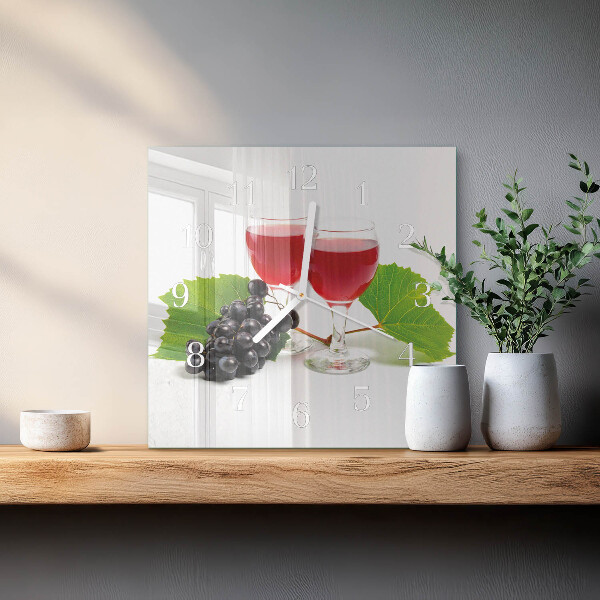 Orologio quadrato Uva per il vino