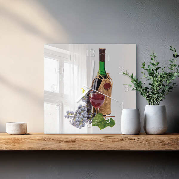 Orologio quadrato Uva per il vino