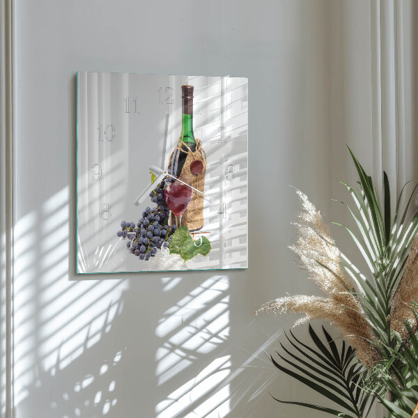 Orologio quadrato Uva per il vino