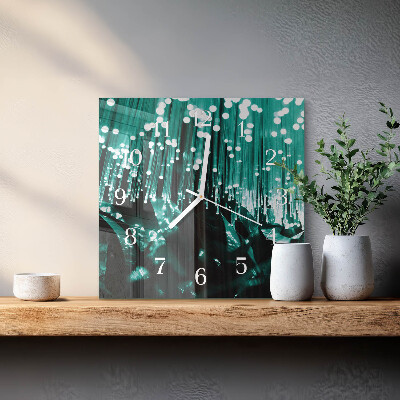 Orologio quadrato fibra ottica