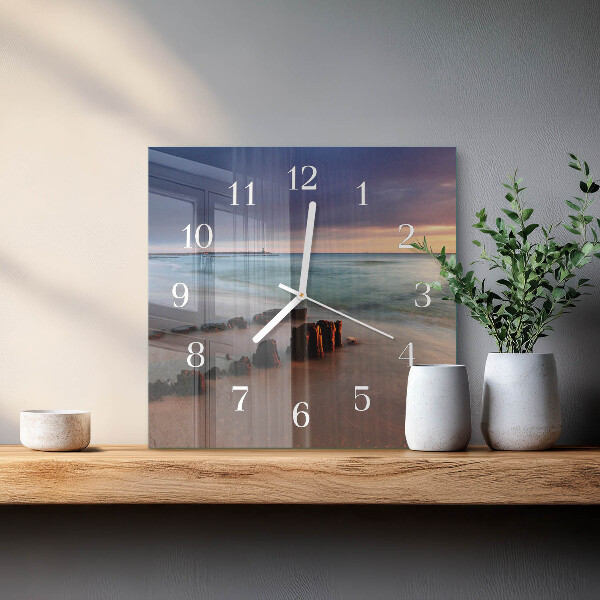 Orologio quadrato Spiaggia Mare