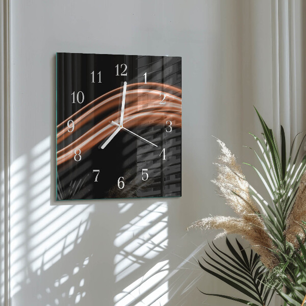Orologio quadrato Linee astratte