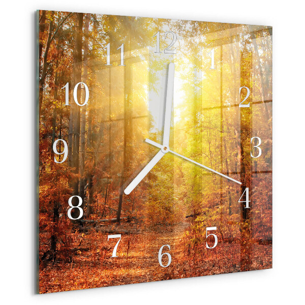 Orologio quadrato Foresta autunnale