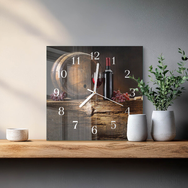 Orologio quadrato Uva per il vino