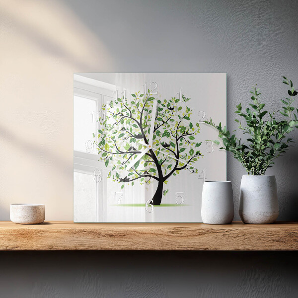Orologio quadrato Albero