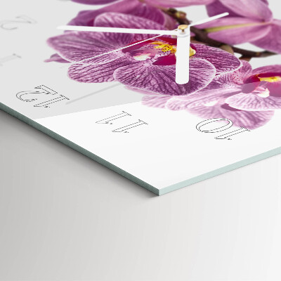 Orologio quadrato Orchidee