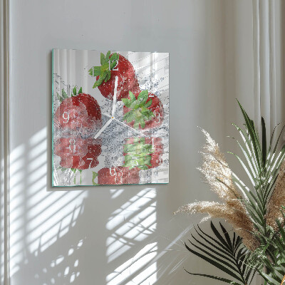 Orologio quadrato Fragole