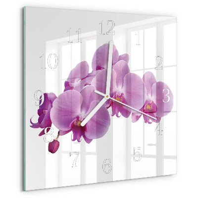 Orologio quadrato Orchidea