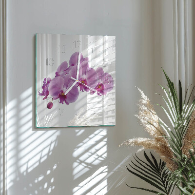Orologio quadrato Orchidea