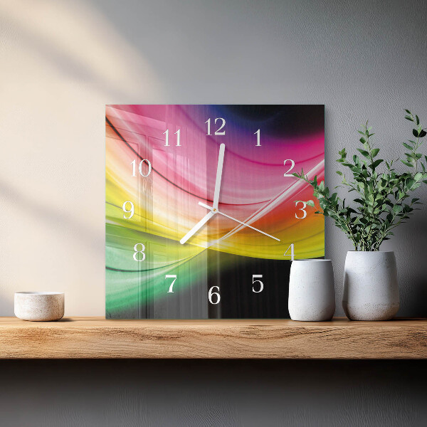 Orologio quadrato Linee astratte