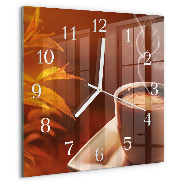 Orologio quadrato Caffè
