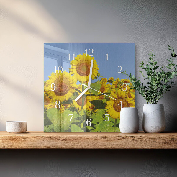 Orologio quadrato Girasoli