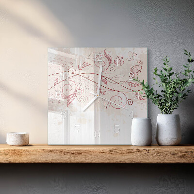 Orologio quadrato Arte floreale