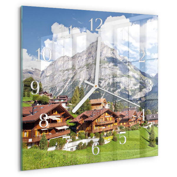 Orologio quadrato Montagne