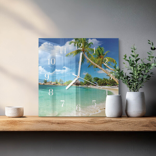 Orologio quadrato Palme da spiaggia