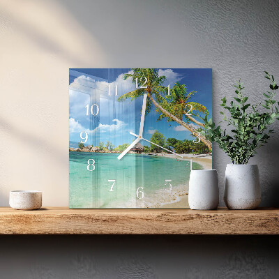 Orologio quadrato Palme da spiaggia