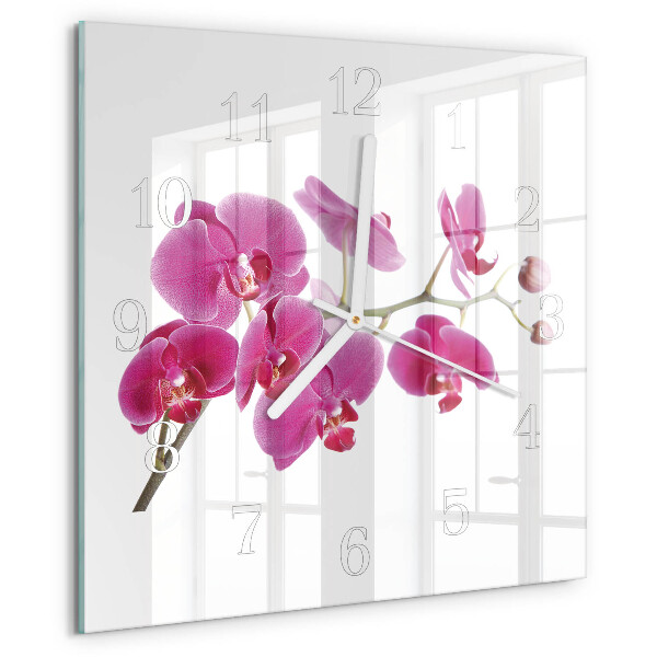 Orologio quadrato Orchidea