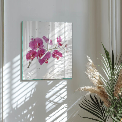 Orologio quadrato Orchidea