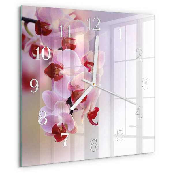 Orologio quadrato Orchidea